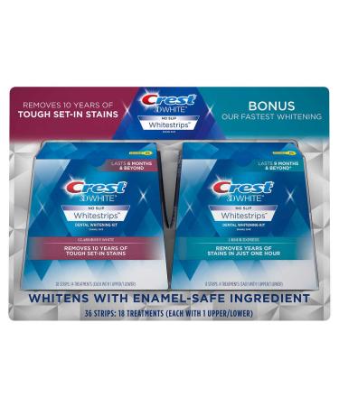 CREST 640256 3D Whitestrips W/1 Hr Express Strips