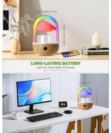 Buy Rainbow Rain Cloud Lamp & Weljoy Aromatherapy Diffuser | Night Light Humidifier White Noise | Adjustable LED & Rechargeable | International Shipping - Buy Online on GoSupps.com