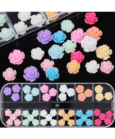 48pcs Flower Butterfly Nail Charms - Glitter Decals for 3D Nail Art Decoration | Acrylic Studs for DIY Manicures - 2021 Collection for Women - Buy Online on GoSupps.com