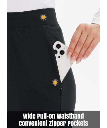 Baleaf Women's Stretch Straight Leg Golf Pants with Zipper Pockets - Black, Large - Buy Online on GoSupps.com