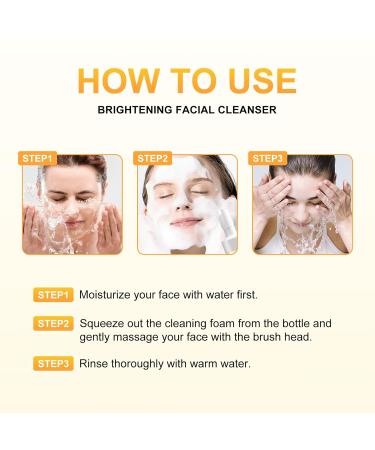 Jaysuing Turmeric Face Wash Turmeric Facial Cleanser Turmeric Facial Wash Turmeric Foaming Cleanser for All Skin Types(2pcs) - Buy Online on GoSupps.com