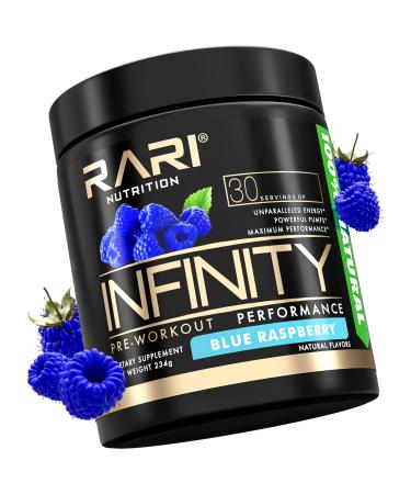 RARI Nutrition - Infinity Pre Workout Powder - Natural Preworkout Energy Supplement for Men and Women - Keto and Vegan Friendly - No Creatine - 30 Servings - (Blue Raspberry) - Buy Online on GoSupps.com