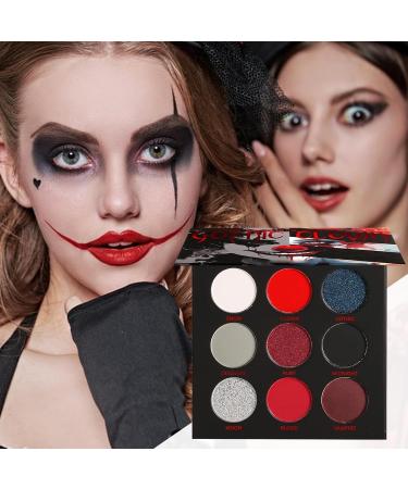  Generisch Halloween Eyeshadow Palette Black and Red Eyeshadow Palette Gothic Makeup 9 Colors Punk Smoky Eyeshadows Highly Pigmented Eyeshadow for Halloween Party - Buy Online on GoSupps.com