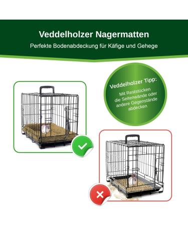 Veddelholzer 3 Hemp Mats for Small Animal Cages | Eco-Friendly Rabbit & Guinea Pig Accessories - Buy Online on GoSupps.com
