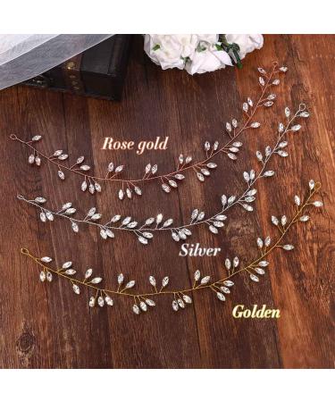 Bridal Hair Vine Rhinestone Headpiece - Wedding Headband for Women/Girls - Crystal Hair Accessories (A-Silver) - Buy Online on GoSupps.com