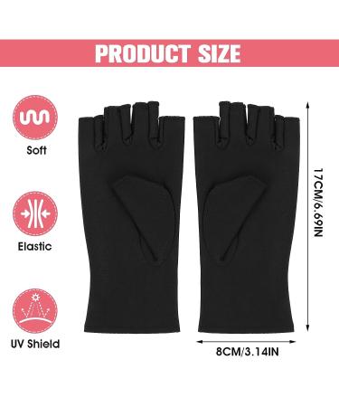 WLLHYF Anti UV Gel Nail Lamp Gloves - Professional Fingerless Protection for Nail Art DIY - Moisturizing Skin Care - 1 Pair - Buy Online on GoSupps.com