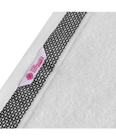 CASA COPENHAGEN Solitaire 600 GSM 6-Piece Towel Set - Super Soft Egyptian Cotton - White + Black - Buy Online on GoSupps.com