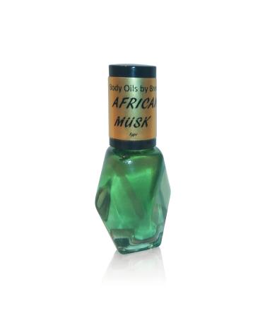 Body Oils by Brenda African Musk Oil - Green Thick Uncut - No Alcohol - Scented Oil - Light Clean Musk (1/4 fl. oz.)