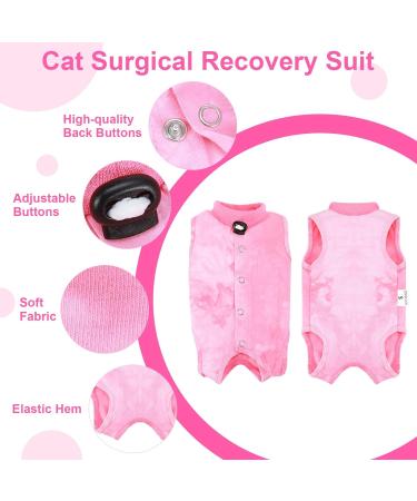 Cat Recovery Suit Pink S - Post Surgery Anti-Lick Medical Vest & Bodysuit - Buy Online on GoSupps.com