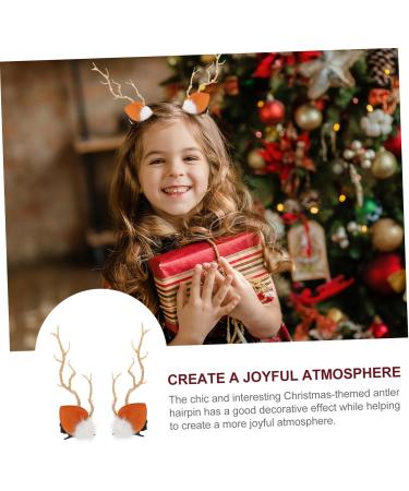 Beaupretty 3 Pairs Christmas Glow Barrette Christmas Hair Pins Branch Hairpin Xmas Hair Clips Antlers Antler Hair Clips Photography Hair Clips Deer Hair Pin Christmas Socks Resin Elk - Buy Online on GoSupps.com