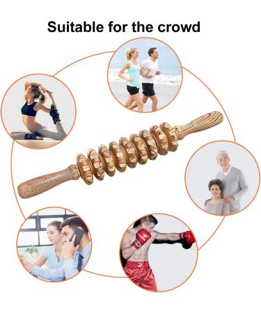 Deston Wooden Massager Stick for Fascia Cellulite Muscle & Abdomen - Body Therapy Tool - Buy Online on GoSupps.com