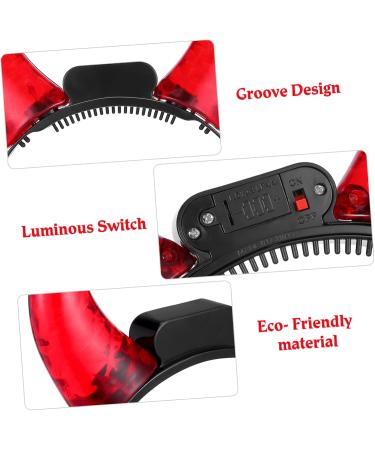LIFKOME Devil Horns Headband Led Devil Ears Headband Glow in the Dark Halloween Devil Costume Accessory for Themed Party Cosplay Hairband Red - Buy Online on GoSupps.com