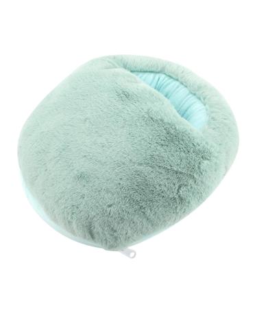 Electrical foot warmer USB foot warmer pillow electrical heating for winter office heating slippers shoes heated foot warmers is easy to clean (Light Blue)