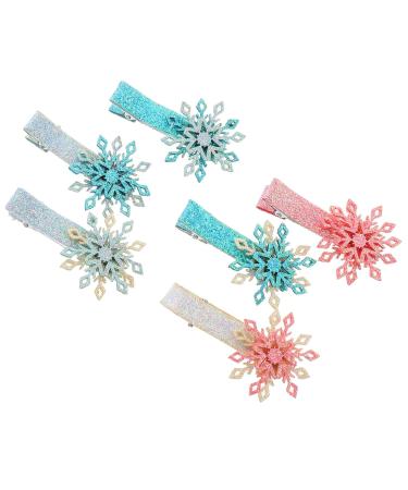 Frcolor 6Pcs Glitter Snowflake Hair Clips - Christmas Hair Accessories for Toddlers & Girls - Perfect Holiday Gift - Buy Online on GoSupps.com