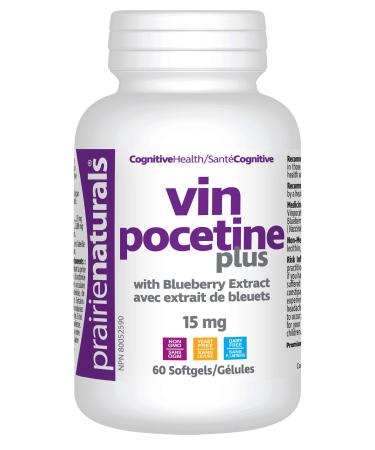 Prairie Naturals Vinpocetine with Blueberry Softgel - 60 Count Blueberry 60 count (Pack of 1)