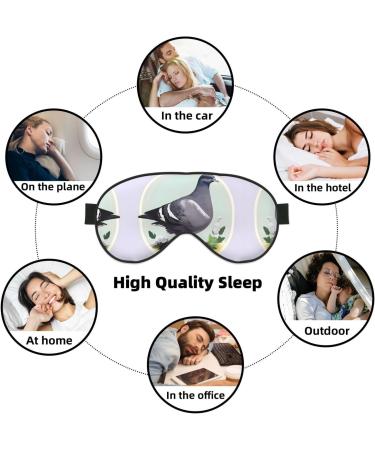 Grey Pigeon Print Soft Sleep Eye Mask | Breathable Female Eye Patch for Travel & Relaxation - International Shipping Available - Buy Online on GoSupps.com