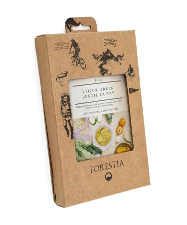 Forestia Veganes Curry with green lentils SH with self-warming bags slightly prepared trekking meal |Vegetarian main course |long -lasting camping emergency