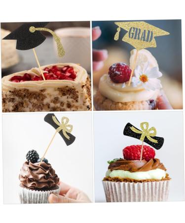 Garneck 10 Sets Cake Insert Top Hat Grad Party Decoration Graduation Cake Toppers Graduation Cake Decors Grad Cupcake Toppers 2024 Graduation Cupcake Toppers Cake Picks Paper Cup Graduate - Buy Online on GoSupps.com