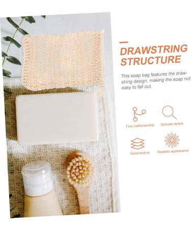 VINTORKY 5pcs Soap Storage Bag Foaming Soap Bag Mesh Soap Saver Exfoliating Soap Bag Shower Soap Cotton Linen - Buy Online on GoSupps.com