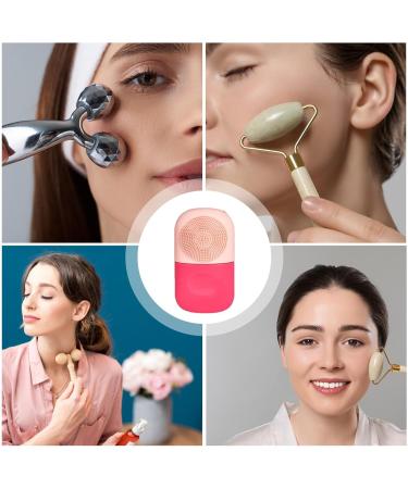 Teksome Ice Cube Face Roller - Silicone Ice Mold for Face Beauty - Food Safe Face Ice Mold for De-Puff Eye Bags Wash Face Ice Compress Pink Rose - Buy Online on GoSupps.com