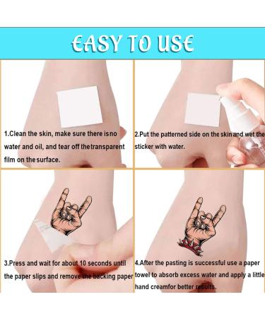 20 Sheets Rock and Roll Temporary Tattoos Rock Star Party Favors Party Decorations Supplies Gifts Born to Rock 50s/80s Rock Theme Party Temporary Tattoos - Buy Online on GoSupps.com