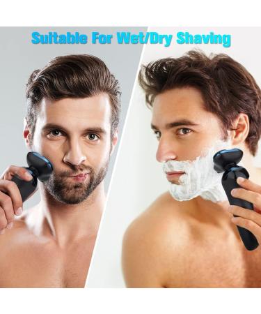 2024 Electric Razor for Men - 3D Rotary Waterproof Rechargeable LED Display Cordless Electric Shavers with Nose Hair Trimmer and Beard Trimmer -Portable Travel Shaver - Ideal Men's Grooming Gift - Buy Online on GoSupps.com