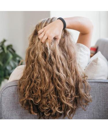 Burly Bands Large Hair Ties for Thick & Curly Hair | No-Slide Seamless Ponytail Holders (8 Pack - Black) | Damage-Free Scrunchies for Sports - Buy Online on GoSupps.com