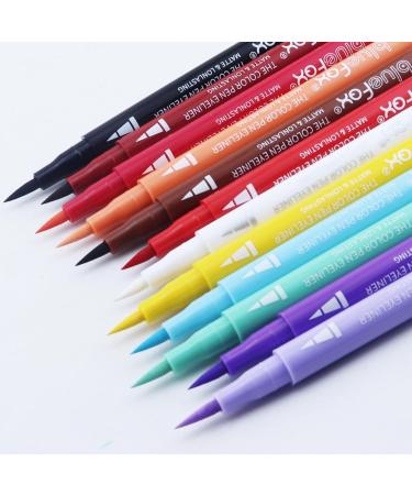 Colored Liquid Eyeliner Set - Rainbow Liquid Eyeliner Matte - Smudge Proof Waterproof Neon Eyeliner Pencil Set 12 Colors Pigmented Eye Liner for Face and Body Paint Pochy - Buy Online on GoSupps.com