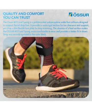 Ossur AFO Leaf Spring Ankle-Foot Orthosis for Drop Foot | Low-Profile Flexible Sole | Customizable Fit | Small/Medium Right Foot - Buy Online on GoSupps.com