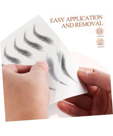Didiseaon 6 Sheets Bionic Eyebrow Patch Stick on Eyebrows False Eyebrows Waterproof Eyebrow Paper Black - Buy Online on GoSupps.com