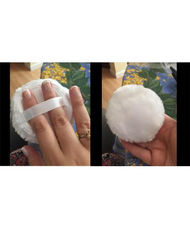 Anleolife 5Pcs White Fluffy Body & Face Powder Puffs - 3 inch Blending Sponge for Foundation Makeup - Washable & Reusable - Velour Puffs - 5pcs/package - Buy Online on GoSupps.com