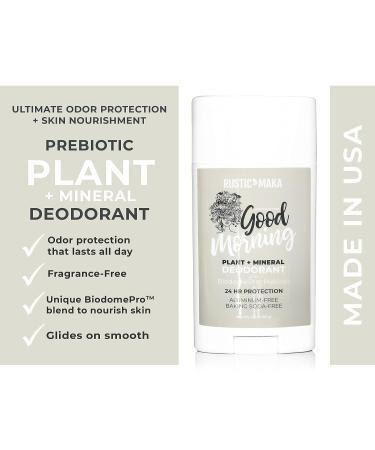 Rustic MAKA Natural Deodorant - Good Morning | Aluminum & Paraben Free | Odor-Neutralizing | Vegan & Cruelty-Free - Buy Online on GoSupps.com