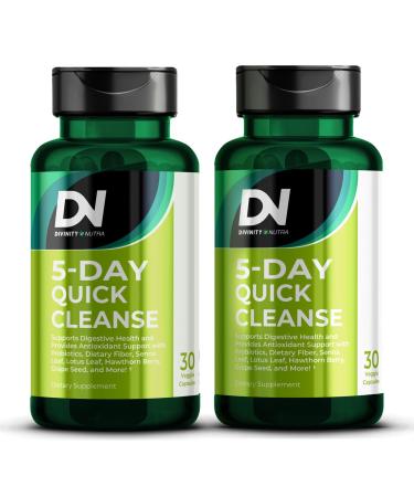 Divinity Nutra 5 Day Colon Cleanse Full Body Detox Cleanse for Women and Men 60 Capsules(2 Bottles)
