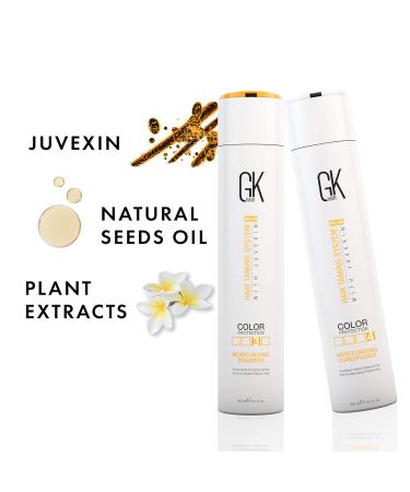 GK HAIR Color Protection Shampoo & Conditioner Combo | Moisturizing Argan Oil Formula | Paraben & Sulfate Free for Damaged Frizzy Oily & Dry Hair - International Shipping - Buy Online on GoSupps.com