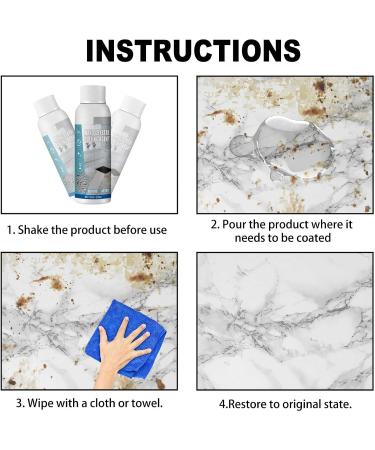 Stone Detergent Stone Crystal Electroplating Agent Nano Stone Crystal Electroplating Agent Marble Cleaner and polishing Agent Kitchen Marble Oil Stain Cleaner - Buy Online on GoSupps.com