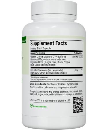 Maxi Health Liposomal Vitamin C 500mg Capsules with Digestive Blend Highly Absorbable High Dose VitaminC Non GMO Kosher Vegetarian Doctor-Formulated Immune Support Supplement (90 Count) Unflavored 90 Count (Pack of 1) - Buy Online on GoSupps.com