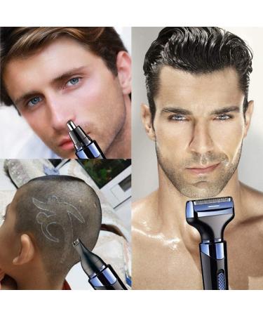 KouRy 4-in-1 Electric Ear & Nose Hair Trimmer for Men & Women - Painless Waterproof Facial Hair Remover with Dual Edge Blades (Black - Buy Online on GoSupps.com