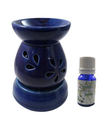 India Meets India Thanksgiving Handicraft Ceramic Essential Oil Diffuser and 10ml Lotus Essential Oil Aroma Diffuser Aromatherapy Diffusers Best Gifting Made by Awarded Indian Artisan