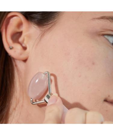 Shop Skin Gym Rose Quartz Mini Roller | Anti-Aging Facial Massager for Wrinkles & Fine Lines - Elevate Your Beauty Routine - Buy Online on GoSupps.com