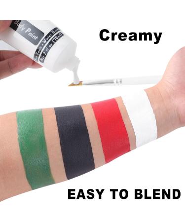 Go Ho Cream White Face Body Paint (2.37 oz) - Water-Based Face Painting Makeup for Adults & Children - Perfect for Joker, Clown, Zombie, Skeleton - SFX Cosplay Costumes & Halloween Festivals - Buy Online on GoSupps.com