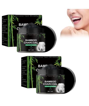 2 pieces of natural activated carbon powder tooth whitening teeth whitening powder tooth cleaning powder with visible cleaning effect for removal of tooth stains refreshing breath
