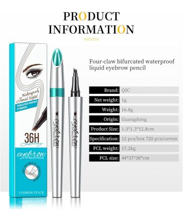 Eyebrow Pen Microblading Eyebrow Pencil Brow Pencil with fork Precise Brush-Tip Creates Natural Looking Brows Effortlessly Create Natural Hair Like Brows (Light brown) - Buy Online on GoSupps.com