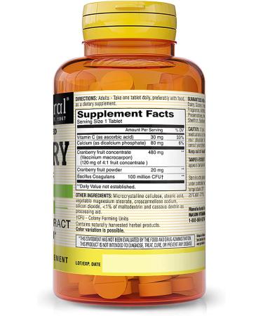 Mason Natural Cranberry Probiotic - Highly Concentrated 60 Tablets | Supports Urinary & Digestive Health - Buy Online on GoSupps.com