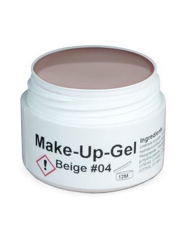 GS-NAILS UV Make-up Gel camouflage for nail art & nail design-15 ml hardening cover gel-self-smoothing nail gel-beige #04 15 ml (1 Pack) beige #04