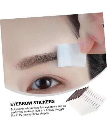 Beatifufu 6pcs Eyebrow Stickers Makeup Brow Sticker Imitation Eyebrow Sticker Hair Water Transfer Paper 6X1X0.1CM Brown - Buy Online on GoSupps.com