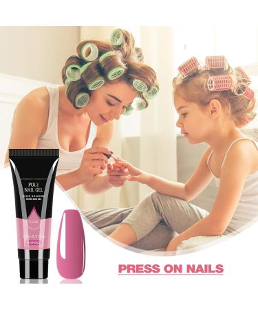 Nail Tip Extension Gel Glue - Professional LED Hard Gel Builder Nail Extension Nail Gel Professional Easy to Use Long-Lasting Art Nail Glue for Salon Easy DIY at Home for Natural Wobblo - Buy Online on GoSupps.com