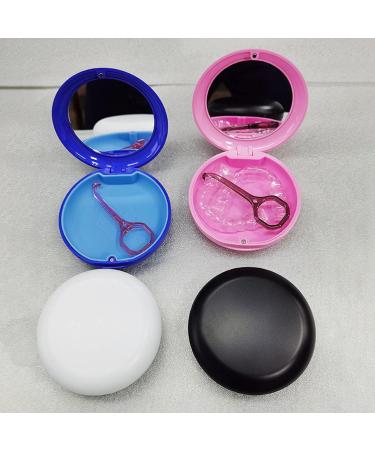 Travel Retainer Case Set with Mirror & Ventilation Holes - 5 Pack (Black & Blue) - Perfect Face Mask Protection - 8.7x2.7x8.7cm - Buy Online on GoSupps.com