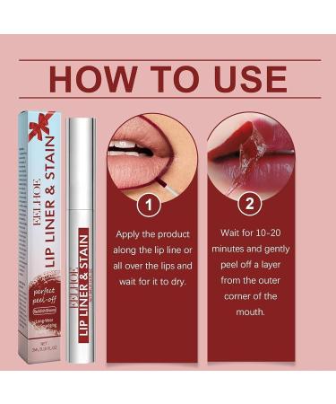 Peel Off Crayon L vres 3 Pi ces Longue Dur e Tatouage Crayon L vres Rester Toute la Journ e Teinture L vres Imperm able l eau avec Finition Mate - Buy Online on GoSupps.com