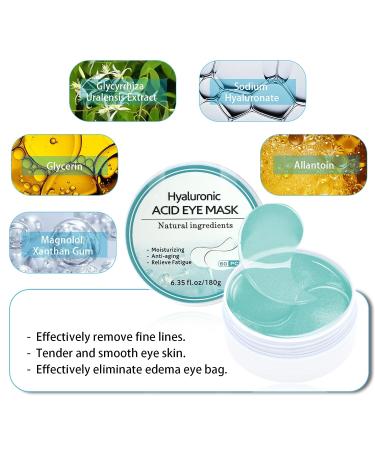 Hydrating Under Eye Patches with Hyaluronic Acid and Collagen - Reduce Dark Circles, Puffiness, and Wrinkles - 30 Pairs - Buy Online on GoSupps.com