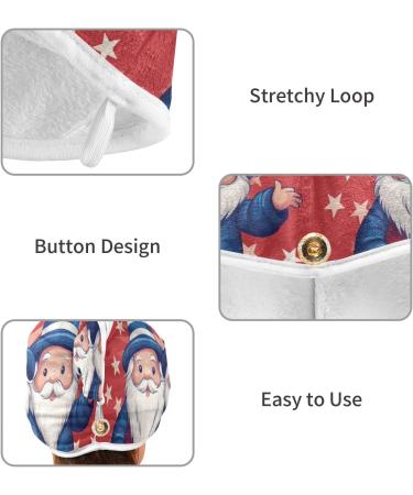 Super Absorbent American Independence Day Dwarf2 Hair Towel 2 Pack | Quick Dry Hair Turbans for Women & Girls - Buy Online on GoSupps.com